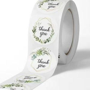 🔹 3/$15! 100 Floral Thank You Stickers